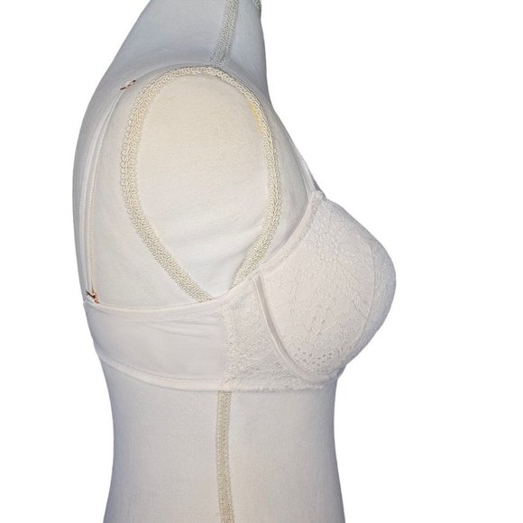 Victoria Secret PINK 36DD Date White Lace Underwire Padded Pushup Bra Strappy‎ - Picture 3 of 10